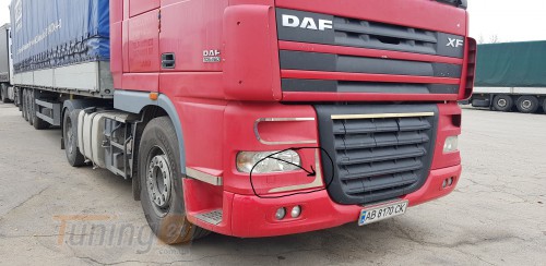 GIB Хром накладки на бампер реснички на бампер для DAF XF105 2005-2012 - Картинка 1