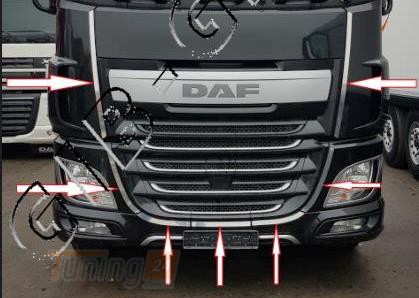 GIB Хром накладки окантовка решітки підкова та решітка центральна для DAF 106 - Зображення 1