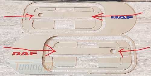 GIB Декоративные хром накладки ручек окантовка дверных ручек для DAF 106 - Картинка 1