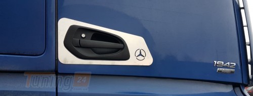 GIB Декоративные хром накладки ручек c надписью "Mercedes-Benz" окантовка на ручки для Mercedes-benz ACTROS MP4 2011-2018 - Картинка 2