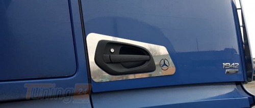 GIB Декоративные хром накладки ручек c надписью "Mercedes-Benz" окантовка на ручки для Mercedes-benz ACTROS MP4 2011-2018 - Картинка 3