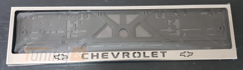 GIB Рамка номерного знака c надписью Chevrolet Рамка под номер с логотипом на Chevrolet AVEO Hatchback T200 2002-2011 - Картинка 1