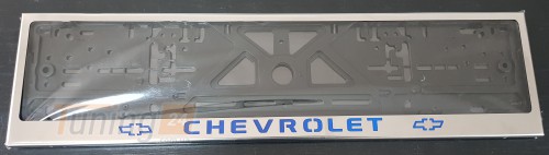 GIB Рамка номерного знака c надписью Chevrolet Рамка под номер с логотипом на Chevrolet AVEO Sedan T250 2005-2011 - Картинка 4