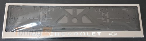 GIB Рамка номерного знака c надписью Chevrolet Рамка под номер с логотипом на Chevrolet AVEO Sedan T300 2011-2015 - Картинка 2