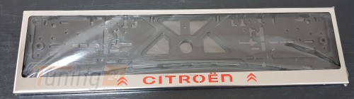 GIB Рамка номерного знака c надписью Citroen Рамка под номер с логотипом на Citroën C3 AIRCROSS 2018+ - Картинка 2