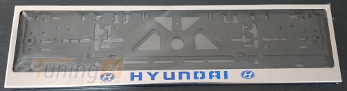 GIB Рамка номерного знака c надписью Hyundai Рамка под номер с логотипом на Hyundai ACCENT 1 1994-1999 - Картинка 3