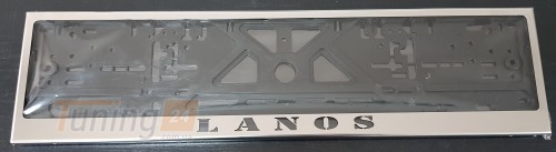 GIB Рамка номерного знака c надписью LANOS Рамка под номер с логотипом на Chevrolet LANOS Hatchback 2005-2009 - Картинка 1