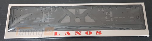 GIB Рамка номерного знака c надписью LANOS Рамка под номер с логотипом на Chevrolet LANOS Hatchback 2005-2009 - Картинка 2