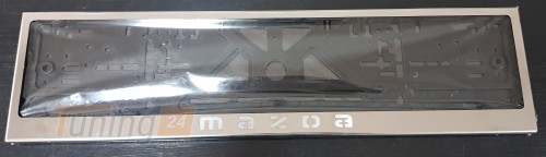 GIB Рамка номерного знака c надписью Mazda Рамка под номер с логотипом на Mazda 3 Sedan 2013+ - Картинка 3
