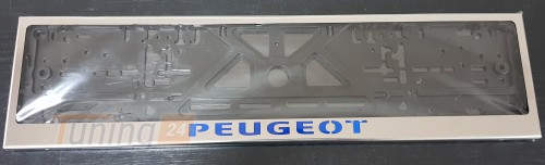 GIB Рамка номерного знака c надписью Peugeot Рамка под номер с логотипом на Peugeot PARTNER (RIFTER) 2018+ - Картинка 4