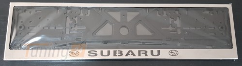 GIB Рамка номерного знака c надписью Subaru Рамка под номер с логотипом на Subaru XV 2017+ - Картинка 1