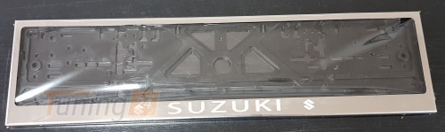 GIB Рамка номерного знака c надписью Suzuki Рамка под номер с логотипом на Suzuki WAGON R 1997-2006 - Картинка 2