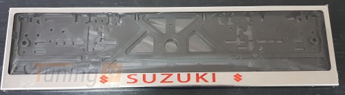 GIB Рамка номерного знака c надписью Suzuki Рамка под номер с логотипом на Suzuki WAGON R 1997-2006 - Картинка 3