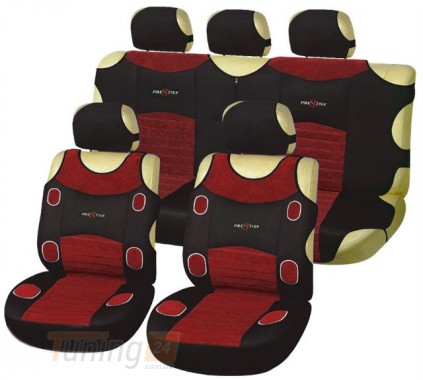 Prestige Красные накидки на передние и задние сидения для BMW 7 F01/02/03/04 2012-2015 - Картинка 1