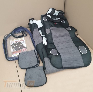Prestige Серые накидки на передние и задние сидения для BMW 7 F01/02/03/04 2012-2015 - Картинка 4
