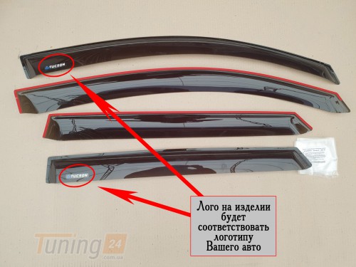 ACRYL-AUTO Ветровики ACRYL-auto с лого на GEELY MK 2008+ - Картинка 2