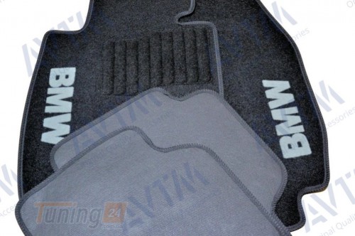AVTM Ворсовые коврики в салон AVTM для BMW 3 (F30) седан 2012-2020 Чёрные 5шт - Картинка 5