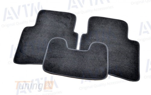 AVTM Ворсовые коврики в салон AVTM для Hyundai ACCENT 4 (SOLARIS) седан 2010-2017 Чёрные Premium - Картинка 3