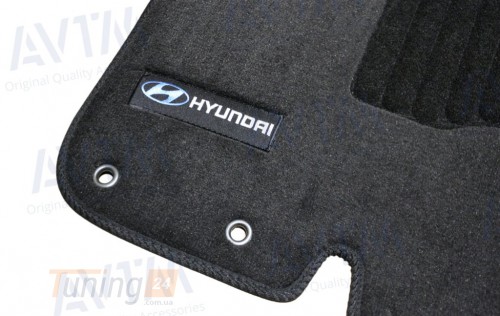 AVTM Ворсовые коврики в салон AVTM для Hyundai IX35 кроссовер/внедорожник 2010-2013 Чёрные Premium - Картинка 5