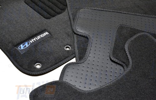 AVTM Ворсовые коврики в салон AVTM для Hyundai IX35 кроссовер/внедорожник 2013-2015 Чёрные Premium - Картинка 6