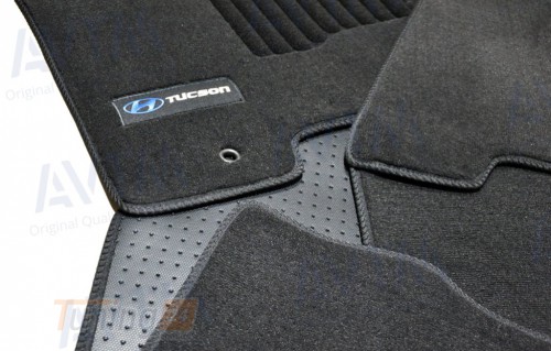 AVTM Ворсовые коврики в салон AVTM для Hyundai TUCSON кроссовер/внедорожник 2015-2021 Чёрные, Premium - Картинка 6