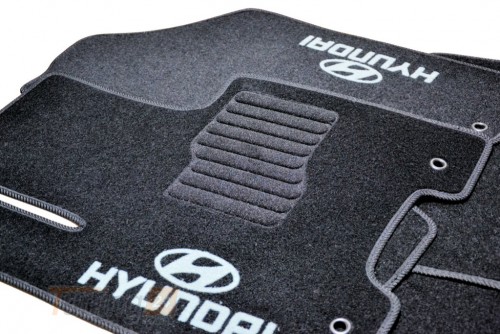 AVTM Ворсовые коврики в салон AVTM для Hyundai TUCSON кроссовер/внедорожник 2015-2021 Чёрные, кт. 5шт - Картинка 4
