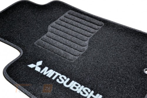 AVTM Ворсовые коврики в салон AVTM для Mitsubishi Lancer 10 седан 2007-2018 Чёрные, кт. 5шт - Картинка 5