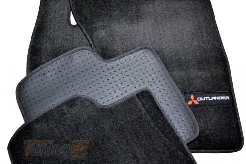 AVTM Ворсовые коврики в салон AVTM для Mitsubishi Outlander 3 внедорожник 2014-2021 Чёрные, Premium - Картинка 6