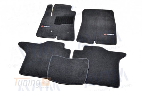 AVTM Ворсовые коврики в салон AVTM для Mitsubishi Pajero IV 2006-2014 5 дв. Чёрные Premium - Картинка 1