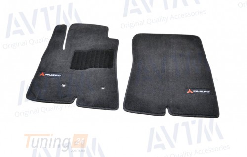 AVTM Ворсовые коврики в салон AVTM для Mitsubishi Pajero IV 2006-2014 5 дв. Чёрные Premium - Картинка 2