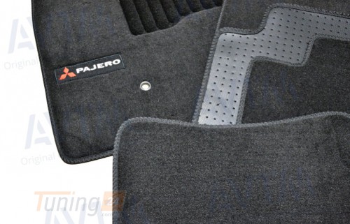 AVTM Ворсовые коврики в салон AVTM для Mitsubishi Pajero IV 2006-2014 5 дв. Чёрные Premium - Картинка 6