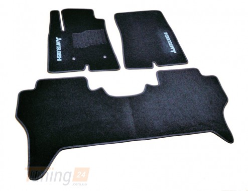 AVTM Ворсовые коврики в салон AVTM для Mitsubishi Pajero IV 2014-2021 5 дв. Чёрные, кт.3шт - Картинка 1