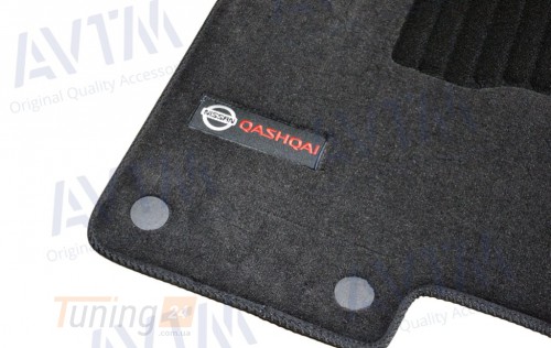 AVTM Ворсовые коврики в салон AVTM для Nissan Qashqai кроссовер/внедорожник 2007-2010 Чёрные Premium - Картинка 5