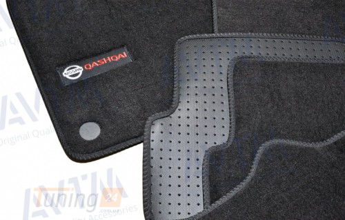 AVTM Ворсовые коврики в салон AVTM для Nissan Qashqai кроссовер/внедорожник 2010-2014 Чёрные Premium - Картинка 6
