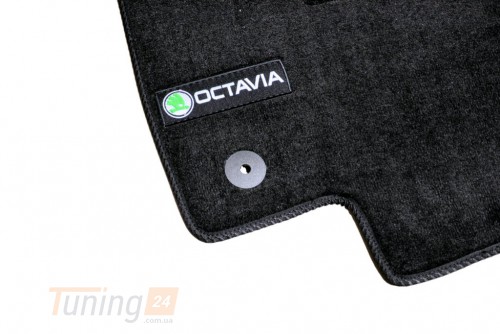 AVTM Ворсовые коврики в салон AVTM для Skoda Octavia A7 седан 2012-2020 Чёрные Premium - Картинка 5