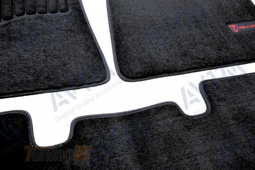 AVTM Ворсовые коврики в салон AVTM для Tesla Model S седан 2012-2021 Чёрные Premium - Картинка 3