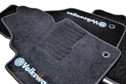 AVTM Ворсовые коврики в салон AVTM для Volkswagen Caddy 2015-2021 Чёрные, кт. 5шт длинн.база - Картинка 5