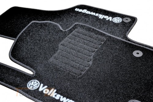 AVTM Ворсовые коврики в салон AVTM для Volkswagen Jetta седан 2010-2018 Чёрные, кт. 5шт - Картинка 5