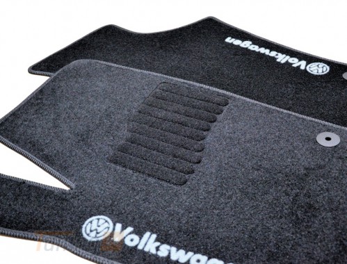 AVTM Ворсовые коврики в салон AVTM для Volkswagen Polo седан 2010-2020 Чёрные, кт. 5шт - Картинка 4