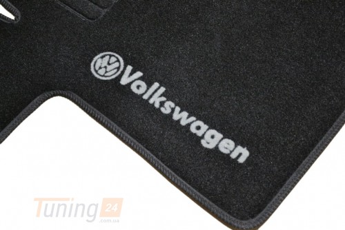 AVTM Ворсовые коврики в салон AVTM для Volkswagen T6 Transporter 2015-2021 1+2 Чёрные длин.база - Картинка 3