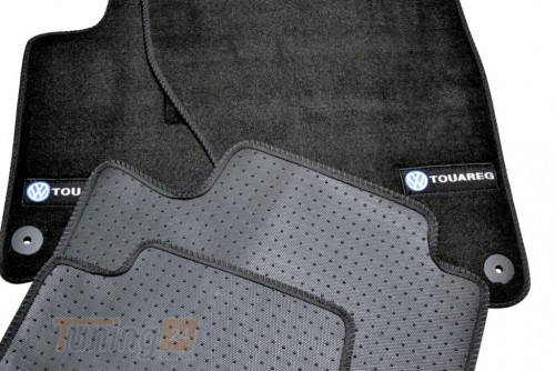 AVTM Ворсовые коврики в салон AVTM для Volkswagen Touareg кроссовер 2010-2018 Чёрные Premium - Картинка 6