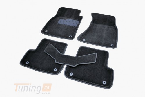 Seintex Ворсовые коврики в салон Seintex 3D для Audi A6 (C7) седан 2011-2014 Черные 5шт - Картинка 1