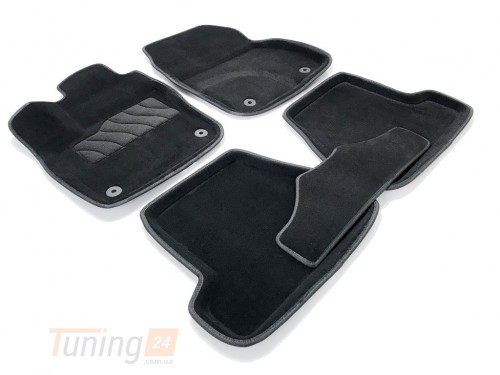 Seintex Ворсовые коврики в салон Seintex 3D для Ford Focus III седан 2011-2015 Черные 5шт - Картинка 1
