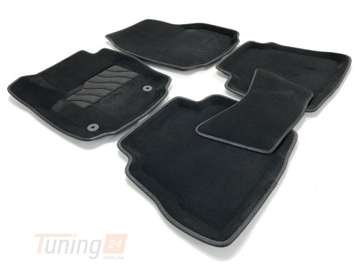 Seintex Ворсовые коврики в салон Seintex 3D для Ford Mondeo IV седан 2010-2015 Черные 5шт - Картинка 1