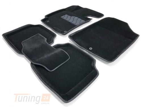 Seintex Ворсовые коврики в салон Seintex 3D для Hyundai Elantra V седан 2011-2015 Черные 5шт - Картинка 2