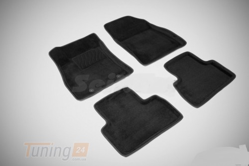 Seintex Ворсовые коврики в салон Seintex 3D для Nissan Juke кроссовер/внедорожник 2011-2014 Черные 5шт - Картинка 1