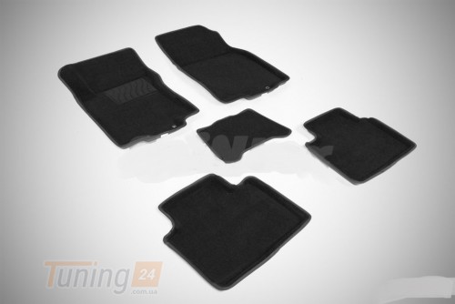 Seintex Ворсовые коврики в салон Seintex 3D для Nissan Х-Trail (T32) кроссовер 2014-2021 Черные 5шт - Картинка 1