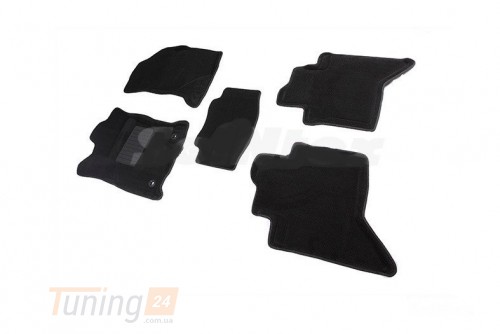 Seintex Ворсовые коврики в салон Seintex 3D для Toyota Hilux пикап 2015-2021 Черные 5шт - Картинка 1