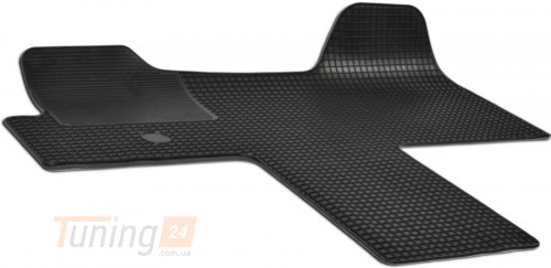 DOMA Резиновые коврики в салон DOMA  для Fiat Ducato 2014-2021 черные 1шт коротк.база - Картинка 1
