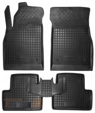 Avto-Gumm Полиуретановые коврики в салон Avto-Gumm для Chevrolet Cruze седан 2012-2015 черный кт 4шт - Картинка 1